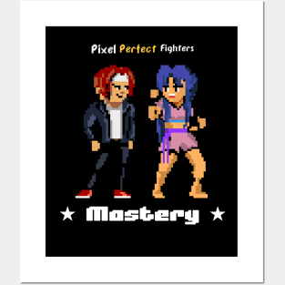 Pixel Perfect Fighters Retro Style Mastery, pixel games Posters and Art